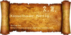 Kesselbauer Martin névjegykártya