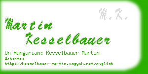 martin kesselbauer business card